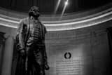 Thomas Jefferson Statue Jefferson Memorial Black and White Horizontal Thomas Jefferson Statue Jefferson Memorial black and white