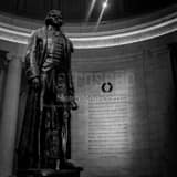 Thomas Jefferson Statue Jefferson Memorial Black and White Square Thomas Jefferson Statue Jefferson Memorial black and white