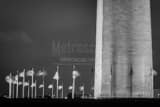 Us Flags Around Washington Monument Black and White Horizontal Us Flags Around Washington Monument black and white