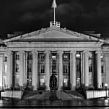 Us Treasury Department Building Black and White Square Us Treasury Department Building black and white
