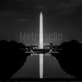 Washington Monument From Lincoln Memorial Black and White Square Washington Monument From Lincoln Memorial black and white