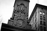 War Memorial In Downtown Youngstown Black and White Horizontal War Memorial In Downtown Youngstown black and white