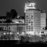 Youngstown Skyline Black and White Square Youngstown Skyline black and white