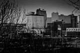 Youngstown Skyline From Woodland Ave Black and White Horizontal Youngstown Skyline From Woodland Ave black and white