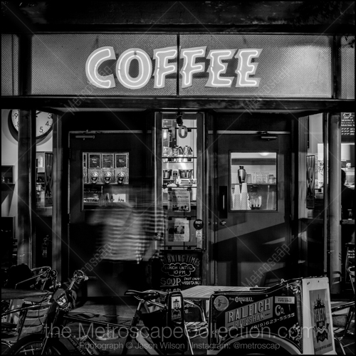 Black & White Photography Print of The Coffee Shop on Hargett