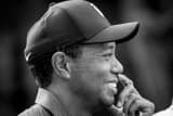 Tiger Woods Smiling black and white Photography Horizontal Tiger Woods Smiling black and white Photography