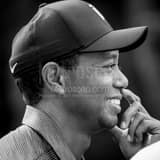 Tiger Woods Smiling black and white Photography Square Tiger Woods Smiling black and white Photography